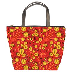 Seamless pattern slavic folk style Bucket Bag