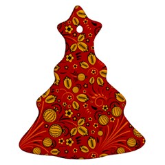 Seamless pattern slavic folk style Christmas Tree Ornament (Two Sides)