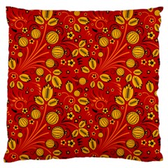 Seamless pattern slavic folk style Large Flano Cushion Case (Two Sides)