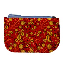 Seamless pattern slavic folk style Large Coin Purse