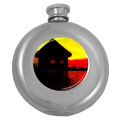 Ocean Dreaming Round Hip Flask (5 Oz) by essentialimage