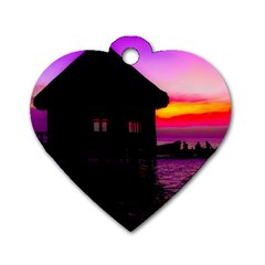 Ocean Dreaming Dog Tag Heart (two Sides)