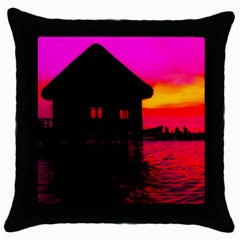 Ocean Dreaming Throw Pillow Case (Black)