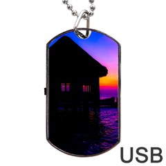 Ocean Dreaming Dog Tag Usb Flash (one Side) by essentialimage