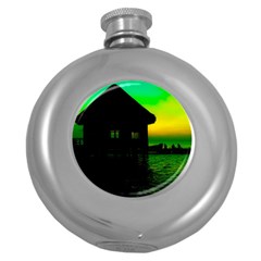 Ocean Dreaming Round Hip Flask (5 Oz) by essentialimage