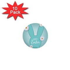 Easter Bunny Cutout Background 2402 1  Mini Buttons (10 Pack)  by catchydesignhill