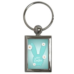 Easter Bunny Cutout Background 2402 Key Chain (rectangle) by catchydesignhill