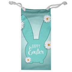 Easter Bunny Cutout Background 2402 Jewelry Bag by catchydesignhill