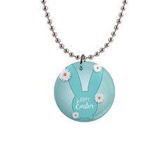 Easter Bunny Cutout Background 2402 1  Button Necklace