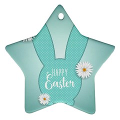 Easter Bunny Cutout Background 2402 Star Ornament (two Sides) by catchydesignhill