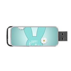 Easter Bunny Cutout Background 2402 Portable Usb Flash (two Sides)