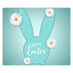 Easter Bunny Cutout Background 2402 Double Sided Flano Blanket (small)  by catchydesignhill