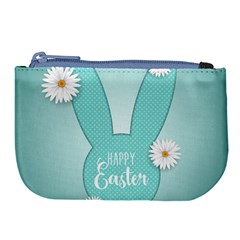 Easter Bunny Cutout Background 2402 Large Coin Purse by catchydesignhill