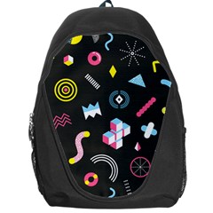 Memphis Design Seamless Pattern Backpack Bag by BangZart