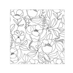 Contemporary Nature Seamless Pattern Small Satin Scarf (square)