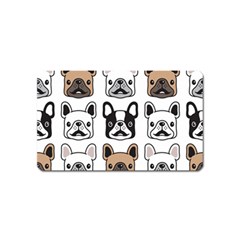 Dog French Bulldog Seamless Pattern Face Head Magnet (name Card) by BangZart