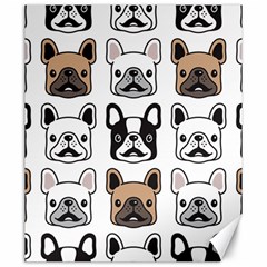 Dog French Bulldog Seamless Pattern Face Head Canvas 20  X 24 