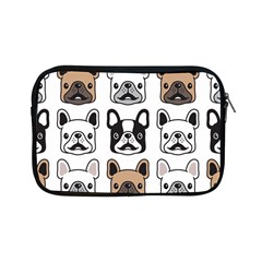 Dog French Bulldog Seamless Pattern Face Head Apple Ipad Mini Zipper Cases by BangZart