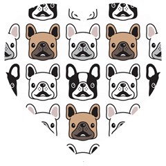 Dog French Bulldog Seamless Pattern Face Head Wooden Puzzle Heart by BangZart