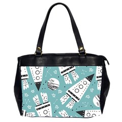 Cute Seamless Pattern With Rocket Planets Stars Oversize Office Handbag (2 Sides) by BangZart