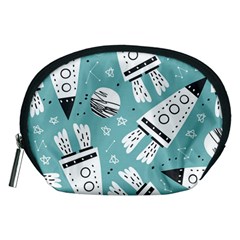 Cute Seamless Pattern With Rocket Planets Stars Accessory Pouch (medium) by BangZart