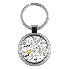 Set Cute Colorful Doodle Hand Drawing Key Chain (round) by BangZart