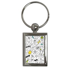 Set Cute Colorful Doodle Hand Drawing Key Chain (rectangle) by BangZart