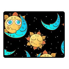 Seamless Pattern With Sun Moon Children Double Sided Fleece Blanket (small) 