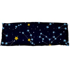 Seamless pattern with cartoon zodiac constellations starry sky Body Pillow Case (Dakimakura)