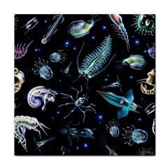 Colorful Abstract Pattern Consisting Glowing Lights Luminescent Images Marine Plankton Dark Background Face Towel by BangZart