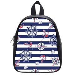 Seamless Marine Pattern School Bag (small) by BangZart