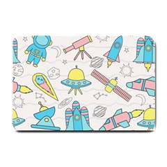 Cute Seamless Pattern With Space Small Doormat  by BangZart