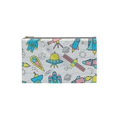 Cute Seamless Pattern With Space Cosmetic Bag (small) by BangZart