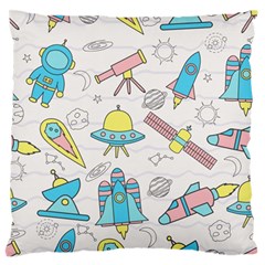 Cute Seamless Pattern With Space Standard Flano Cushion Case (one Side)