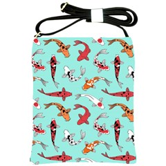 Pattern With Koi Fishes Shoulder Sling Bag by BangZart