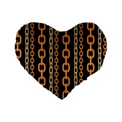 Gold Chain Jewelry Seamless Pattern Standard 16  Premium Heart Shape Cushions