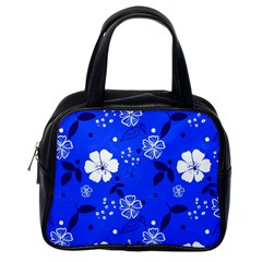 Blooming Seamless Pattern Blue Colors Classic Handbag (one Side) by BangZart