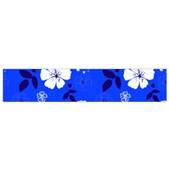 Blooming Seamless Pattern Blue Colors Small Flano Scarf