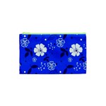 Blooming seamless pattern blue colors Cosmetic Bag (XS) Front