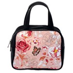 Beautiful seamless spring pattern with roses peony orchid succulents Classic Handbag (Two Sides) Back