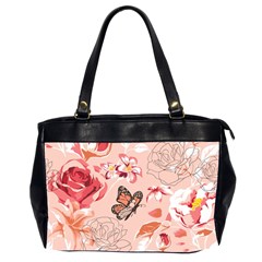 Beautiful Seamless Spring Pattern With Roses Peony Orchid Succulents Oversize Office Handbag (2 Sides) by BangZart