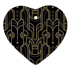 Art Deco Geometric Abstract Pattern Vector Ornament (heart) by BangZart