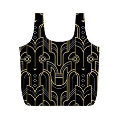 Art Deco Geometric Abstract Pattern Vector Full Print Recycle Bag (m)