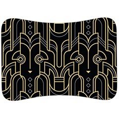 Art Deco Geometric Abstract Pattern Vector Velour Seat Head Rest Cushion by BangZart