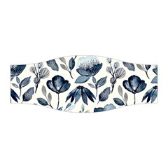 Indigo Watercolor Floral Seamless Pattern Stretchable Headband