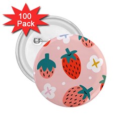 Strawberry Seamless Pattern 2 25  Buttons (100 Pack)  by BangZart