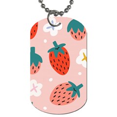 Strawberry Seamless Pattern Dog Tag (one Side)