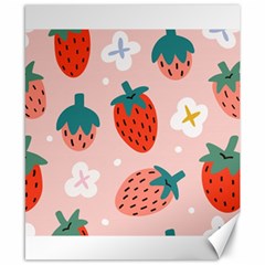 Strawberry Seamless Pattern Canvas 8  X 10  by BangZart