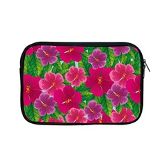 Background Cute Flowers Fuchsia With Leaves Apple Ipad Mini Zipper Cases by BangZart