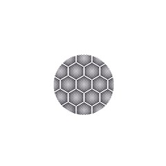 Halftone Tech Hexagons Seamless Pattern 1  Mini Buttons by BangZart